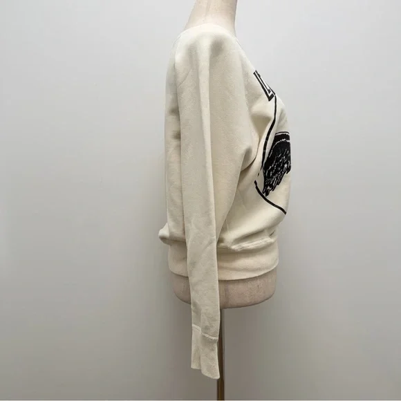 MadeWorn Led Zeppelin Faded Crew Ivory Sweatshirt Size Small